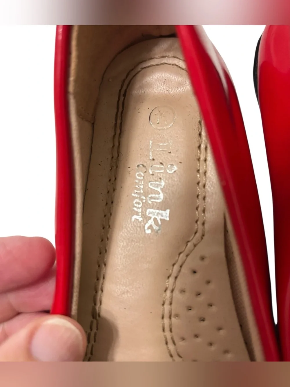Link Comfort Red Patent Ballet Flats size 11 Toddler